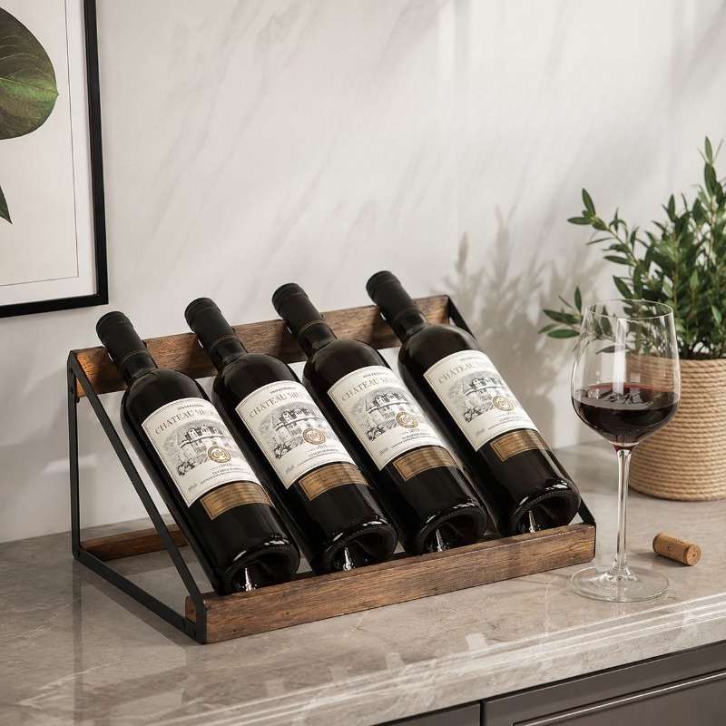 Home Bar Wooden Wine Rack Wine - Home Bar Shelf 评论和价格