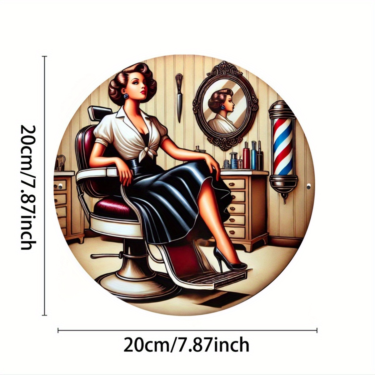 1pc Vintage Barber Shop Metal  - Home Barber 评论和价格
