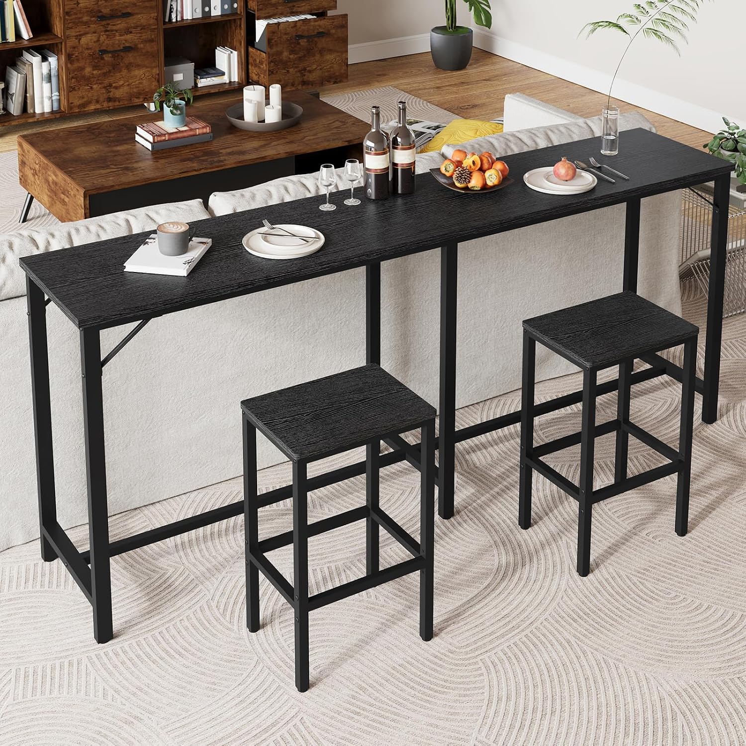 Bar Table Chairs Set Counter H - Home Bar And Counter 评论和价格