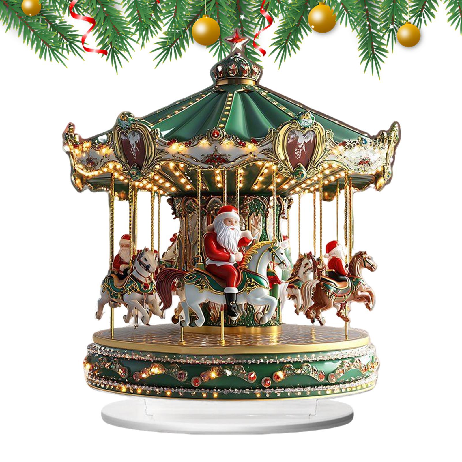 Christmas Carousel Acrylic 2D  - Home Bar Shelf 评论和价格