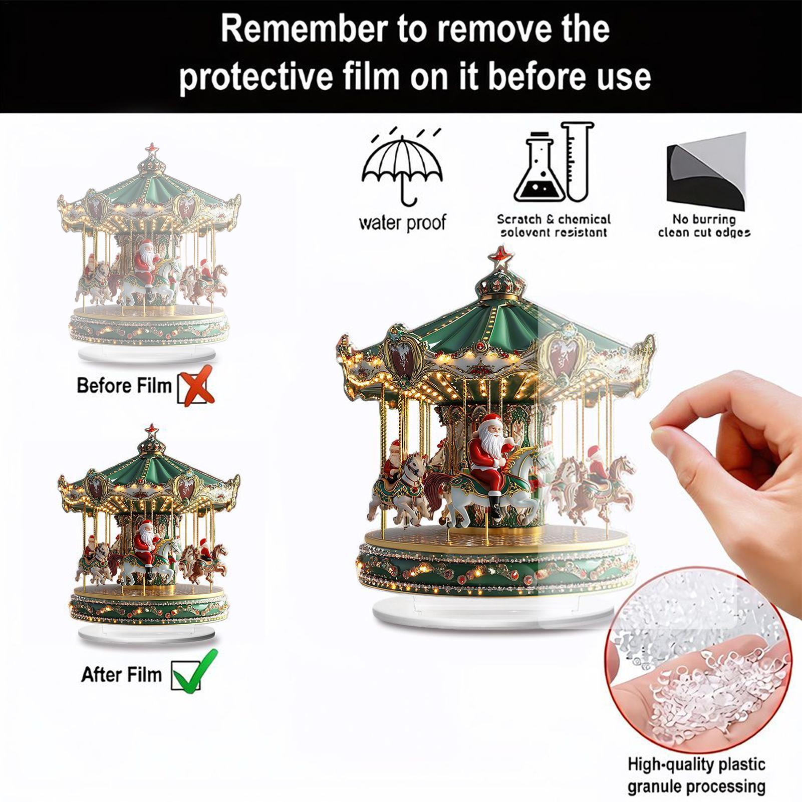 Christmas Carousel Acrylic 2D  - Home Bar Shelf 评论和价格