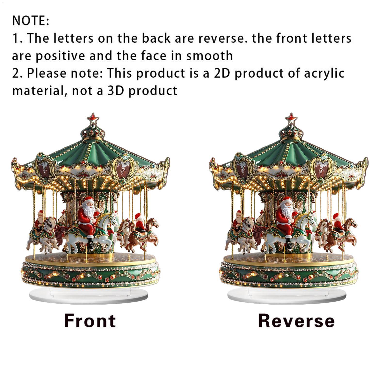 Christmas Carousel Acrylic 2D  - Home Bar Shelf 评论和价格