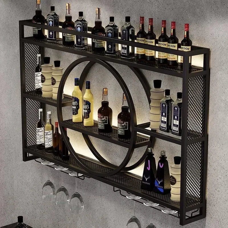 Industrial Wall Mounted Bar Wi - Home Bar Shelf 评论和价格