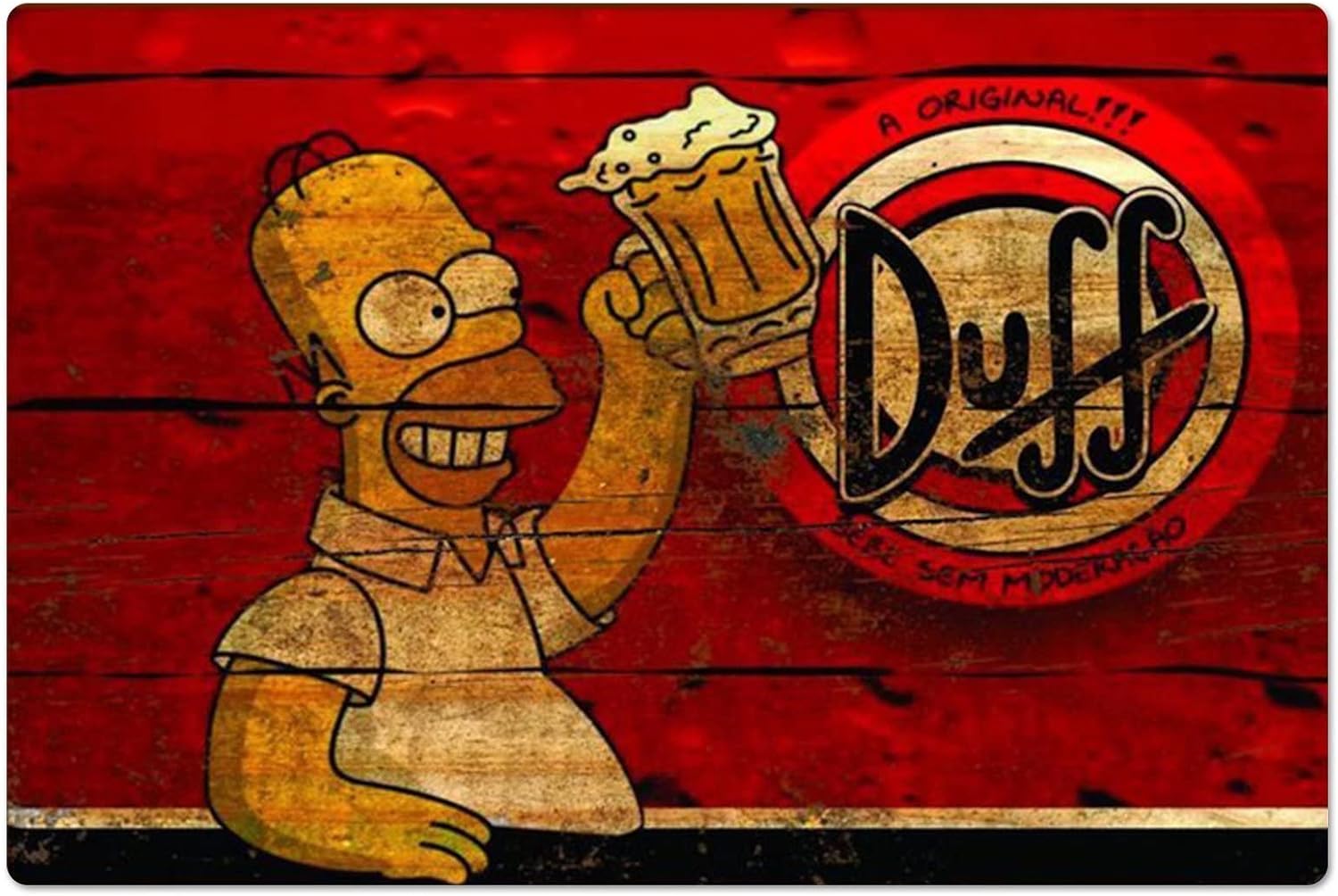 Retro Metal Poster Homer Duff  - Home Bar And Kitchen 评论和价格