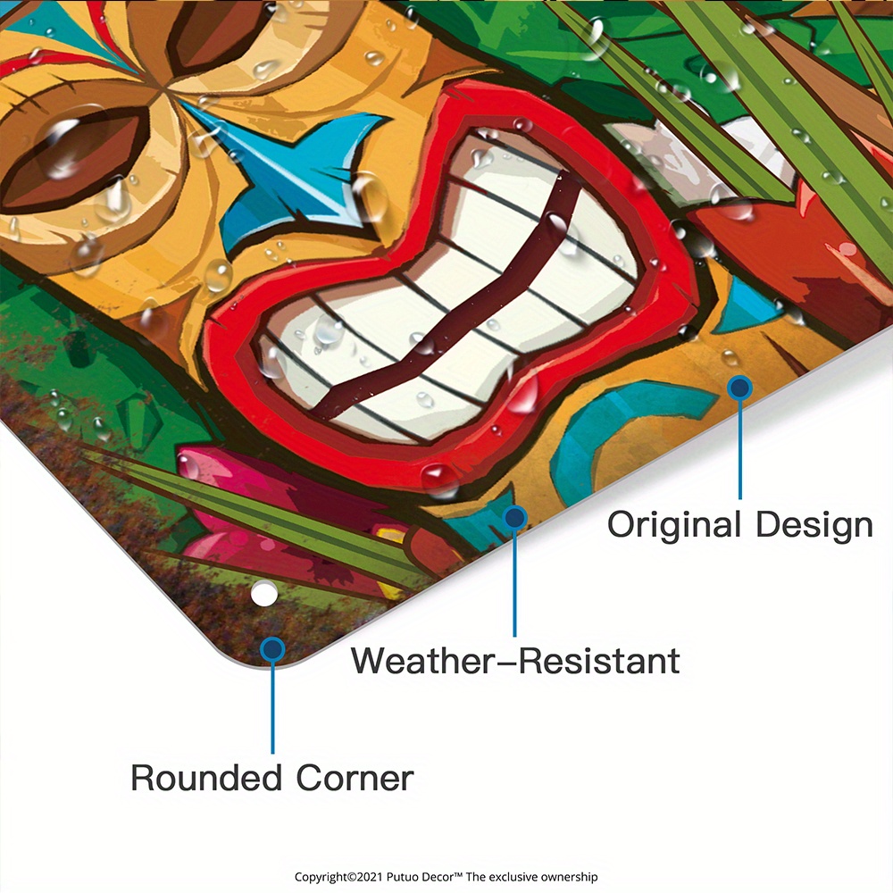 Custom  Decor Tiki Bar Sign, P - Home Bar Accessories 评论和价格