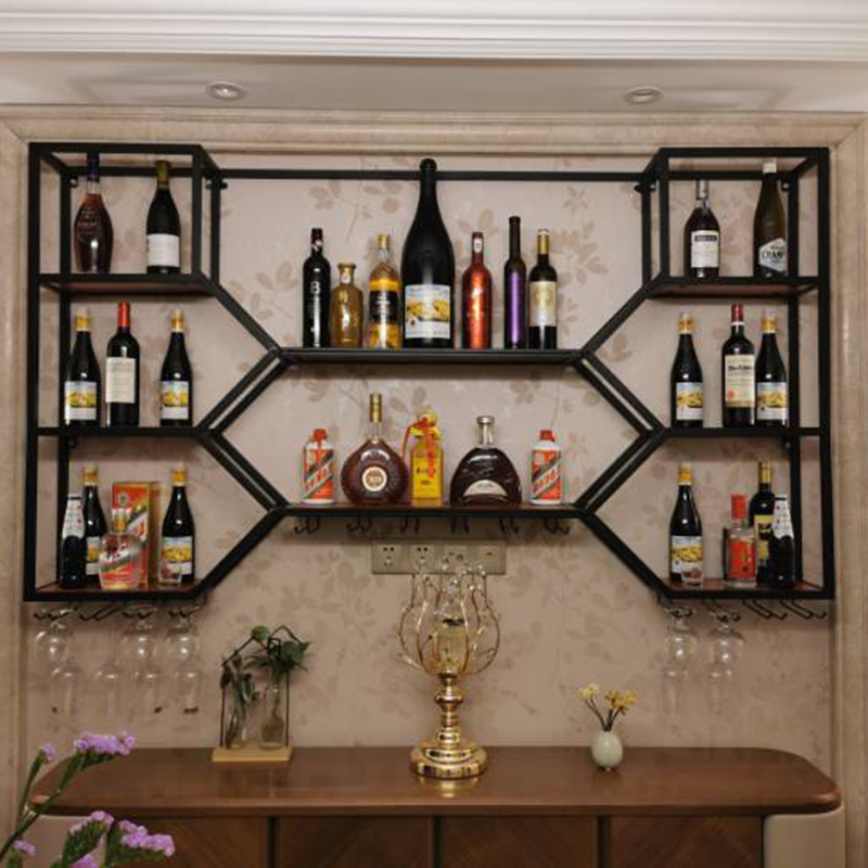 Metal Shelves Wine Cabinet Liv - Home Bar Shelf 评论和价格