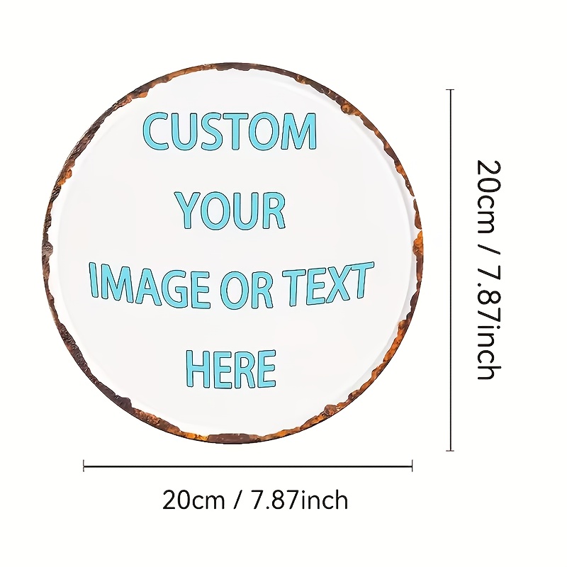 Custom Round Metal Tin Sign, P - Home Bar Accessories 评论和价格